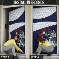 Personalized USA Golf Door Cover Powerful Eagle