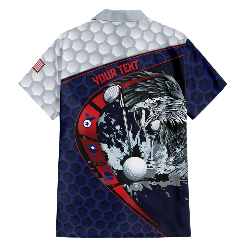 Personalized USA Golf Hawaiian Shirt Powerful Eagle