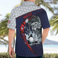 Personalized USA Golf Hawaiian Shirt Powerful Eagle