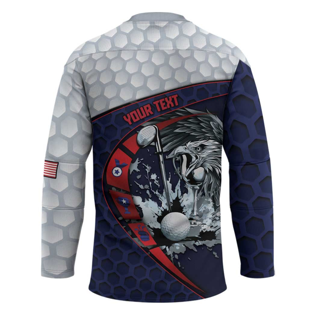 Personalized USA Golf Hockey Jersey Powerful Eagle