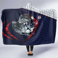 USA Golf Hooded Blanket Powerful Eagle
