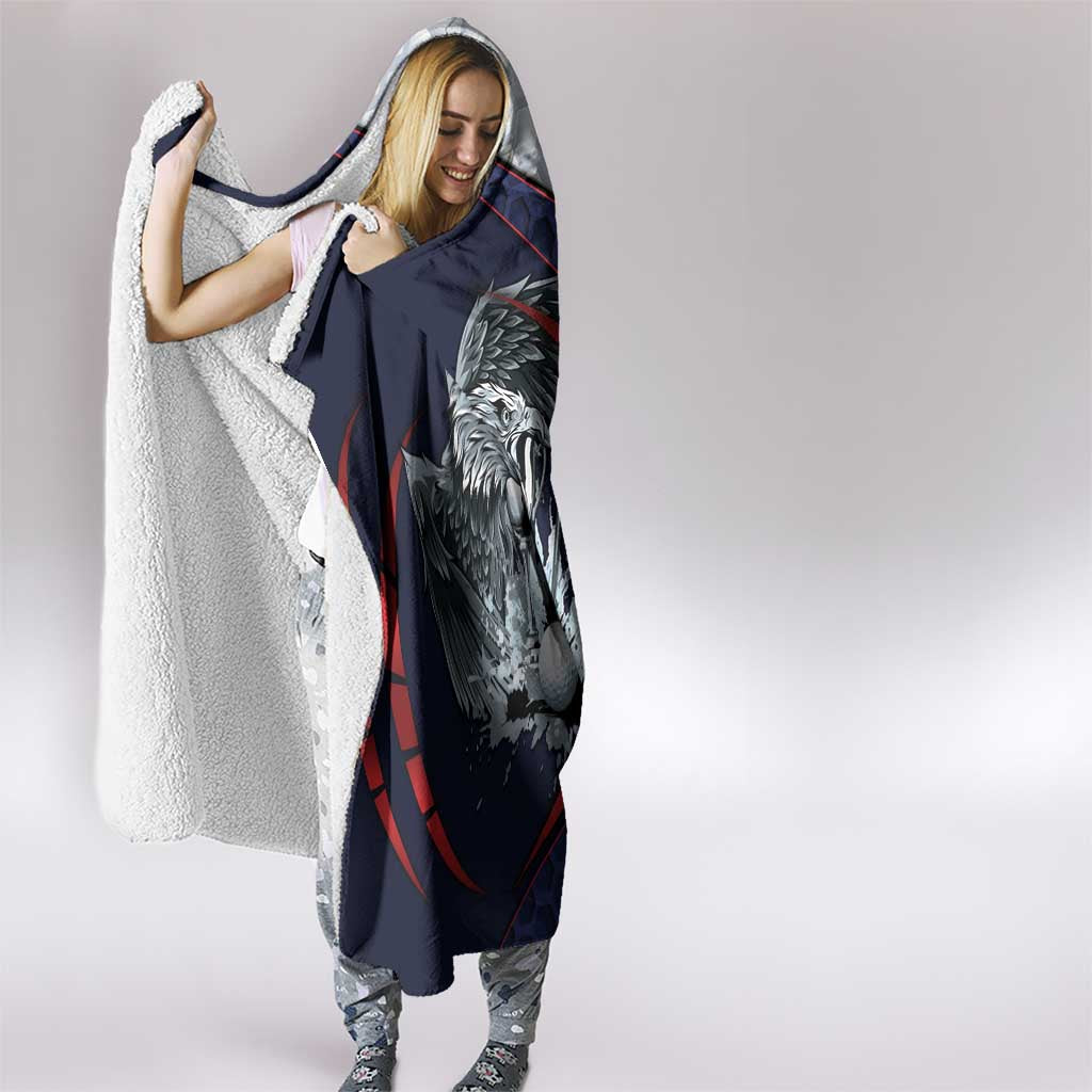 USA Golf Hooded Blanket Powerful Eagle