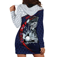 Personalized USA Golf Hoodie Dress Powerful Eagle