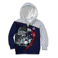 Personalized USA Golf Kid Hoodie Powerful Eagle