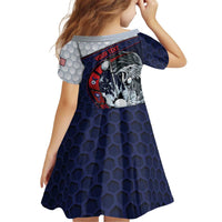 Personalized USA Golf Kid Short Sleeve Dress Powerful Eagle