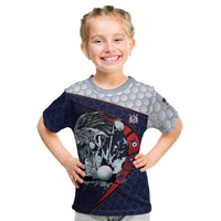 Personalized USA Golf Kid T Shirt Powerful Eagle