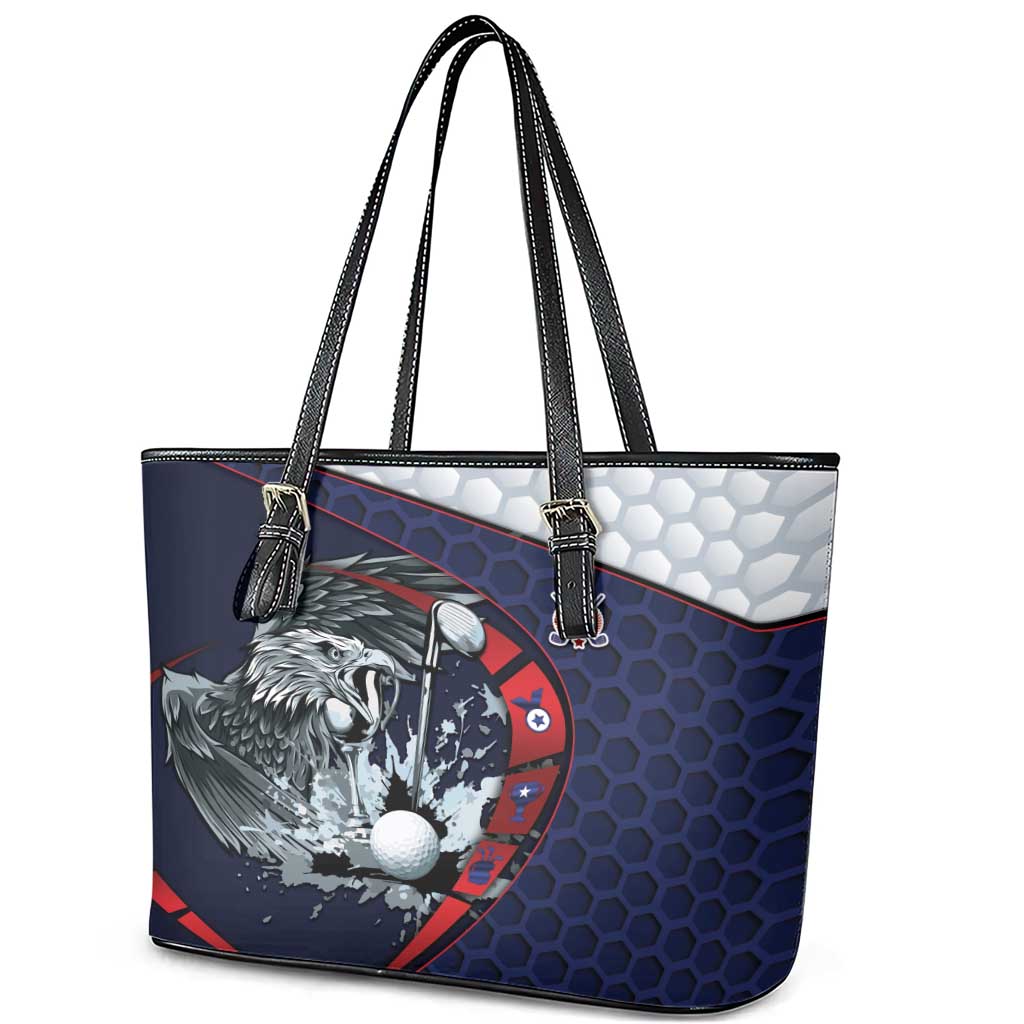 USA Golf Leather Tote Bag Powerful Eagle