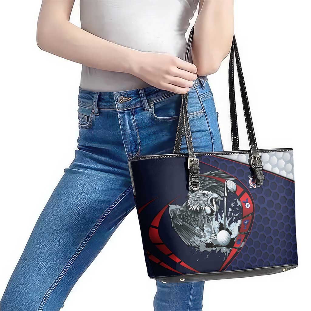 USA Golf Leather Tote Bag Powerful Eagle