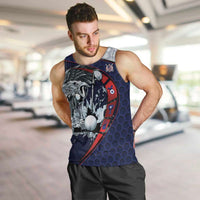 Personalized USA Golf Men Tank Top Powerful Eagle