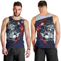 Personalized USA Golf Men Tank Top Powerful Eagle