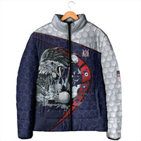 Personalized USA Golf Padded Jacket Powerful Eagle