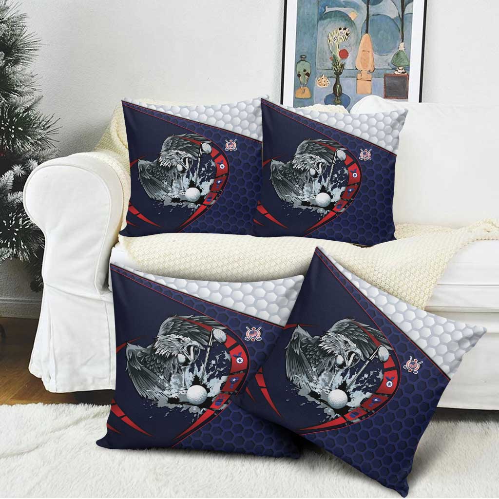 USA Golf Pillow Cover Powerful Eagle