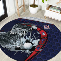 USA Golf Round Carpet Powerful Eagle