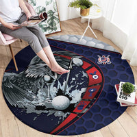 USA Golf Round Carpet Powerful Eagle