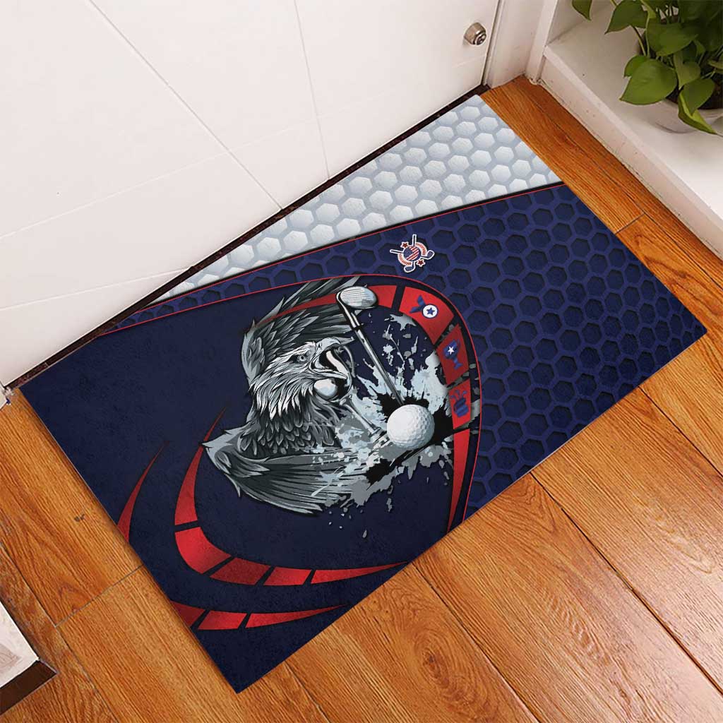USA Golf Rubber Doormat Powerful Eagle