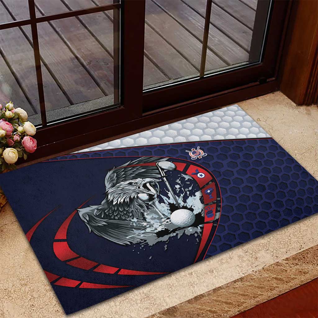 USA Golf Rubber Doormat Powerful Eagle