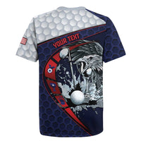 Personalized USA Golf Rugby Jersey Powerful Eagle