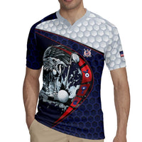Personalized USA Golf Rugby Jersey Powerful Eagle