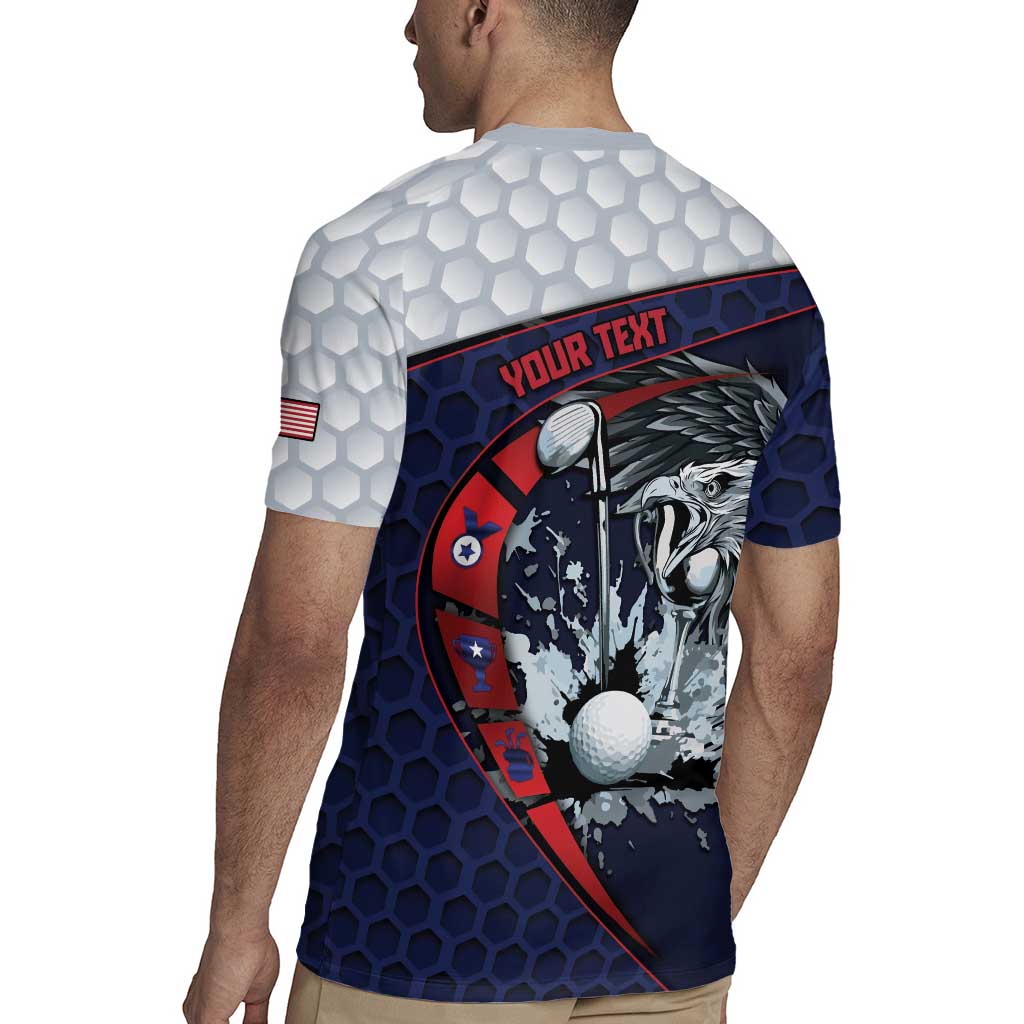Personalized USA Golf Rugby Jersey Powerful Eagle
