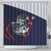 USA Golf Shower Curtain Powerful Eagle