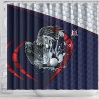 USA Golf Shower Curtain Powerful Eagle