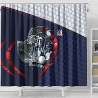 USA Golf Shower Curtain Powerful Eagle