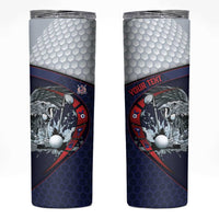 Personalized USA Golf Skinny Tumbler Powerful Eagle