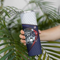 Personalized USA Golf Skinny Tumbler Powerful Eagle