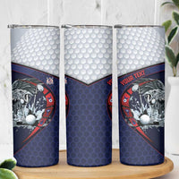 Personalized USA Golf Skinny Tumbler Powerful Eagle