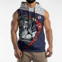 Personalized USA Golf Sleeveless Hoodie Powerful Eagle