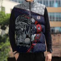 Personalized USA Golf Sleeveless Puffer Jacket Powerful Eagle