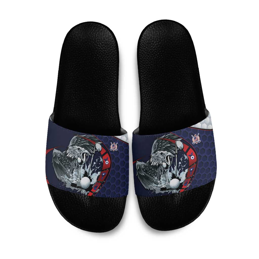 USA Golf Slide Sandals Powerful Eagle