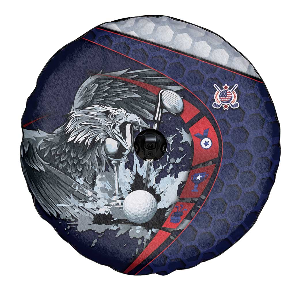 USA Golf Spare Tire Cover Powerful Eagle