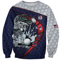 Personalized USA Golf Sweatshirt Powerful Eagle