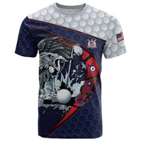 Personalized USA Golf T Shirt Powerful Eagle