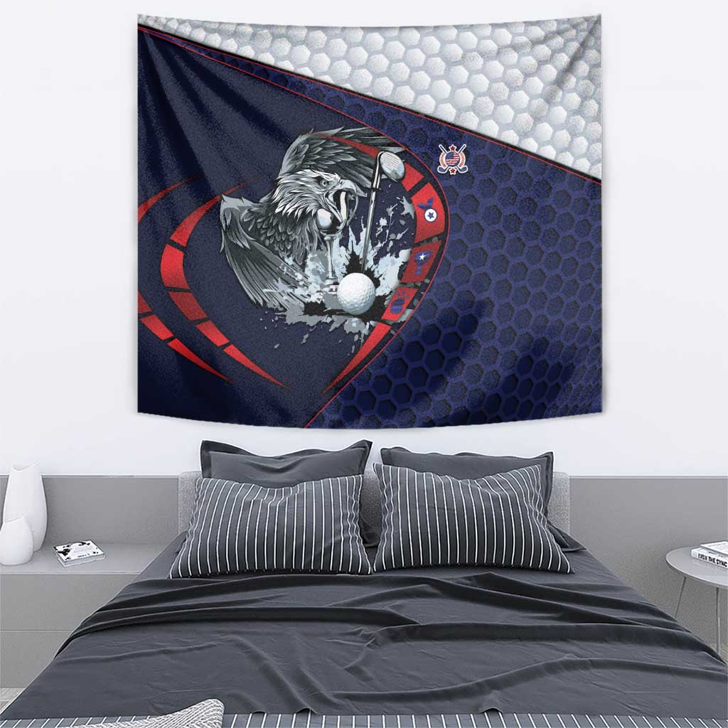 USA Golf Tapestry Powerful Eagle
