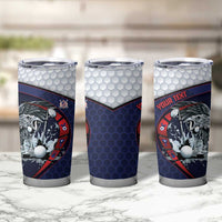 Personalized USA Golf Tumbler Cup Powerful Eagle