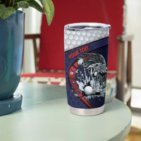 Personalized USA Golf Tumbler Cup Powerful Eagle