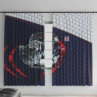 USA Golf Window Curtain Powerful Eagle