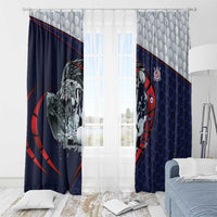 USA Golf Window Curtain Powerful Eagle