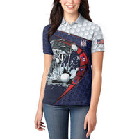 Personalized USA Golf Women Polo Shirt Powerful Eagle