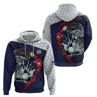 Personalized USA Golf Zip Hoodie Powerful Eagle