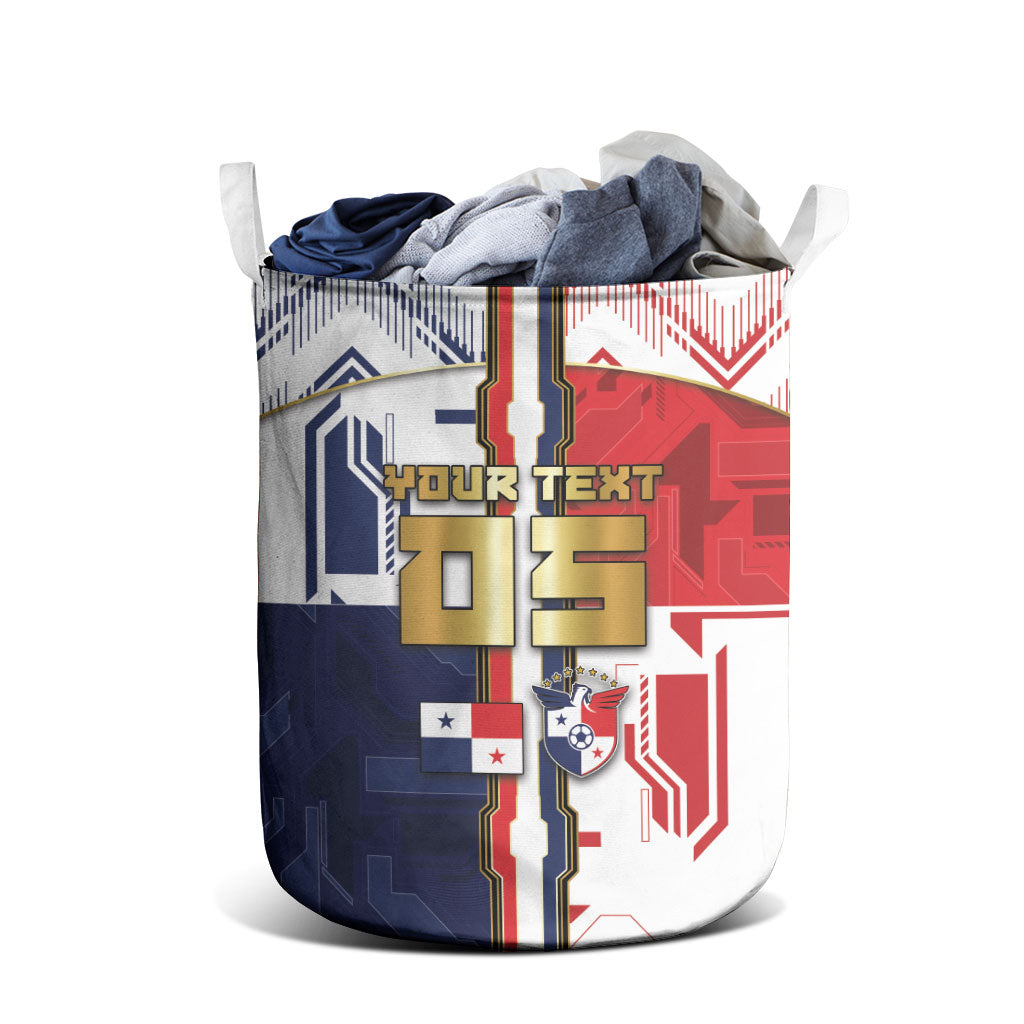 Custom Panama Football Laundry Basket Cybernetic Mech Warrior Flag