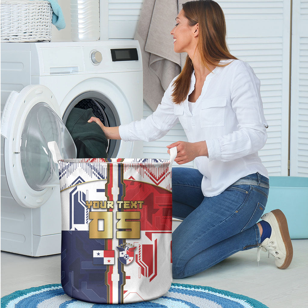 Custom Panama Football Laundry Basket Cybernetic Mech Warrior Flag