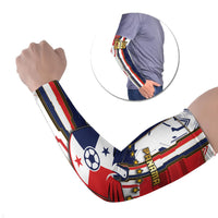 Custom Panama Football Arm Sleeves Cybernetic Mech Warrior Flag