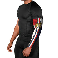 Custom Panama Football Arm Sleeves Cybernetic Mech Warrior Flag