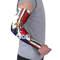 Custom Panama Football Arm Sleeves Cybernetic Mech Warrior Flag