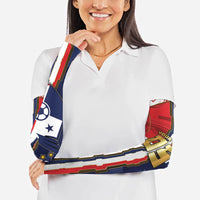 Custom Panama Football Arm Sleeves Cybernetic Mech Warrior Flag