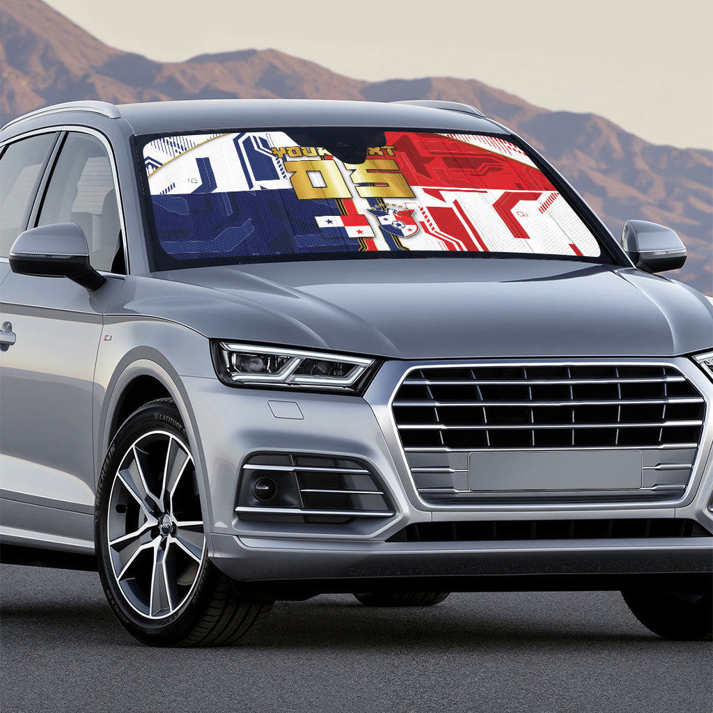 Custom Panama Football Auto Sun Shade Cybernetic Mech Warrior Flag