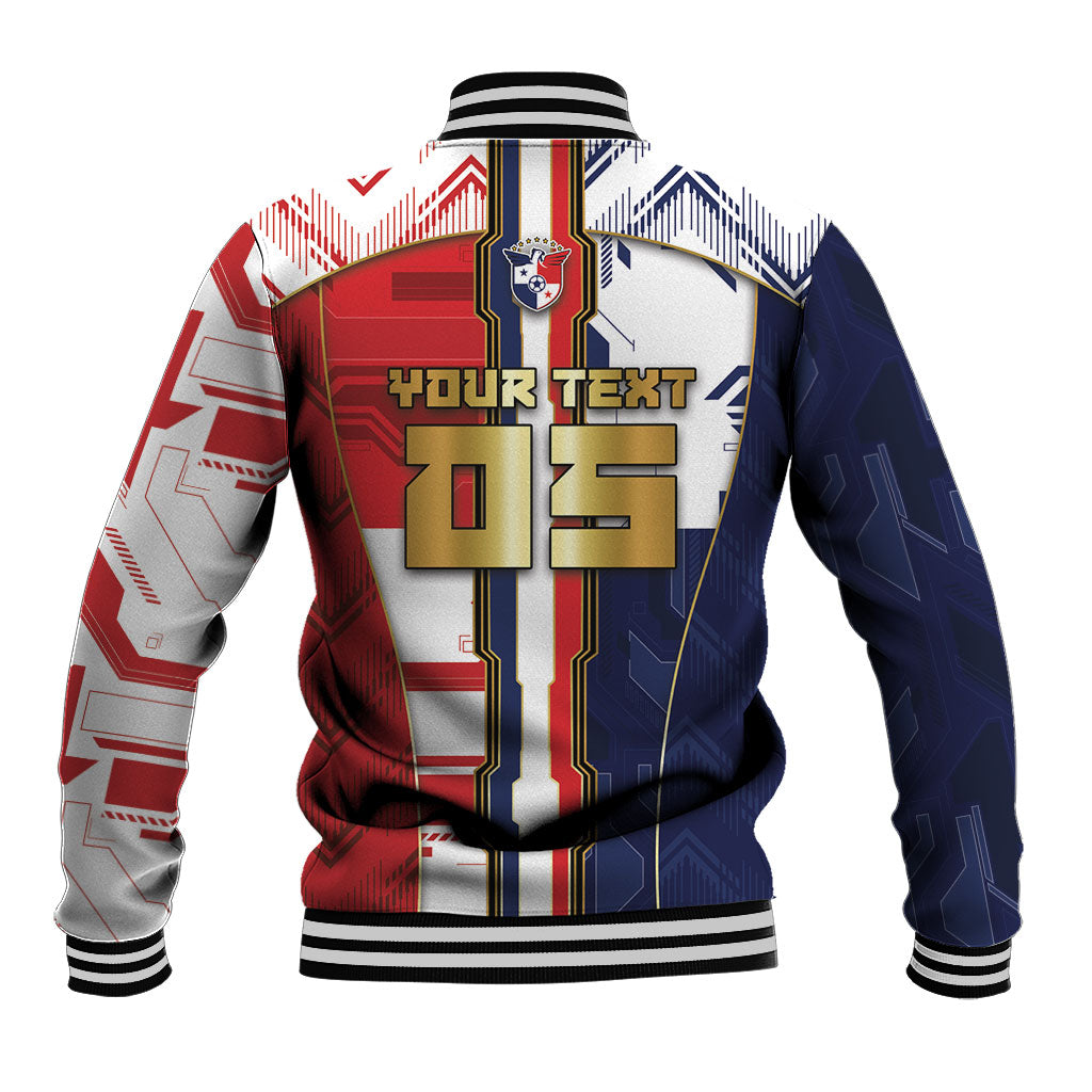 Custom Panama Football Baseball Jacket Cybernetic Mech Warrior Flag